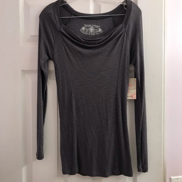 Derek Heart Tops - Derek Heart ❤️ Gray Long Sleeve Shirt Stretch M